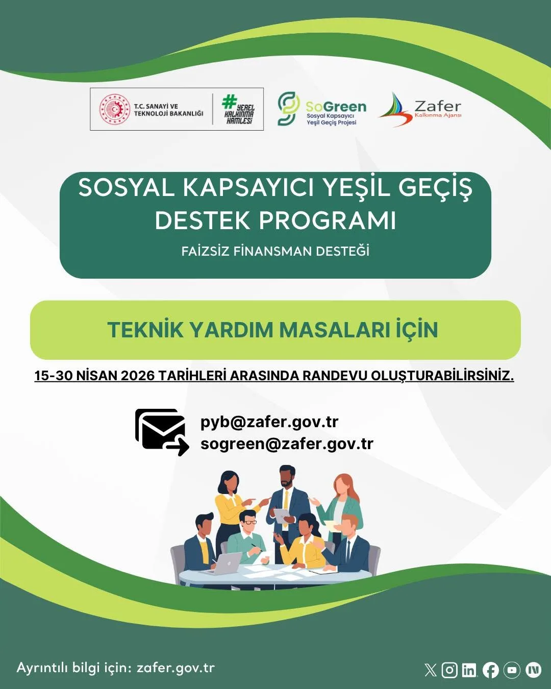 Sosyal Kapsayıcı Yeşil Geçiş Destek Programı (SGR) Kapsamında Teknik Yardım Masası Başvuruları Başlıyor!