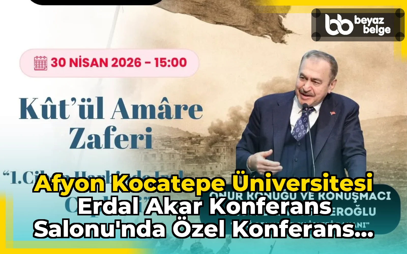 Afyon Kocatepe Üniversitesi Erdal Akar Konferans Salonu'nda Özel Konferans Düzenliyor