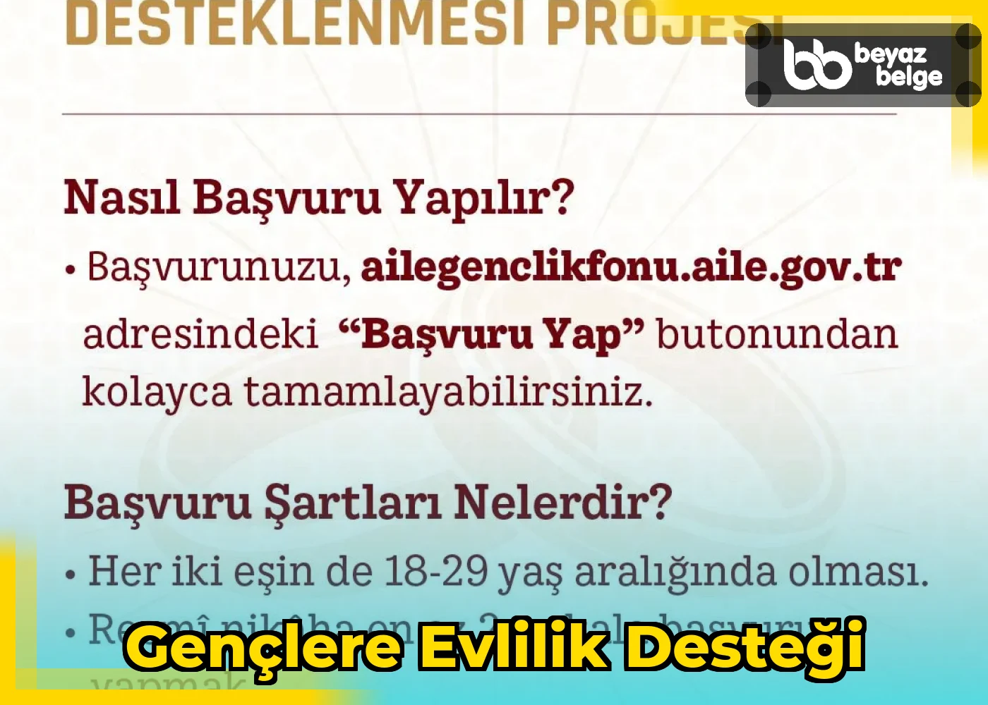 Gençlere Evlilik Desteği