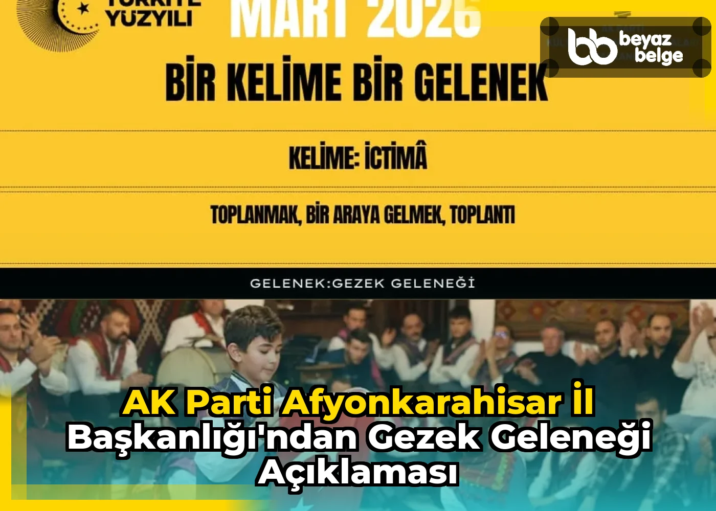 AK Parti Afyonkarahisar İl Başkanlığı'ndan Gezek Geleneği Açıklaması