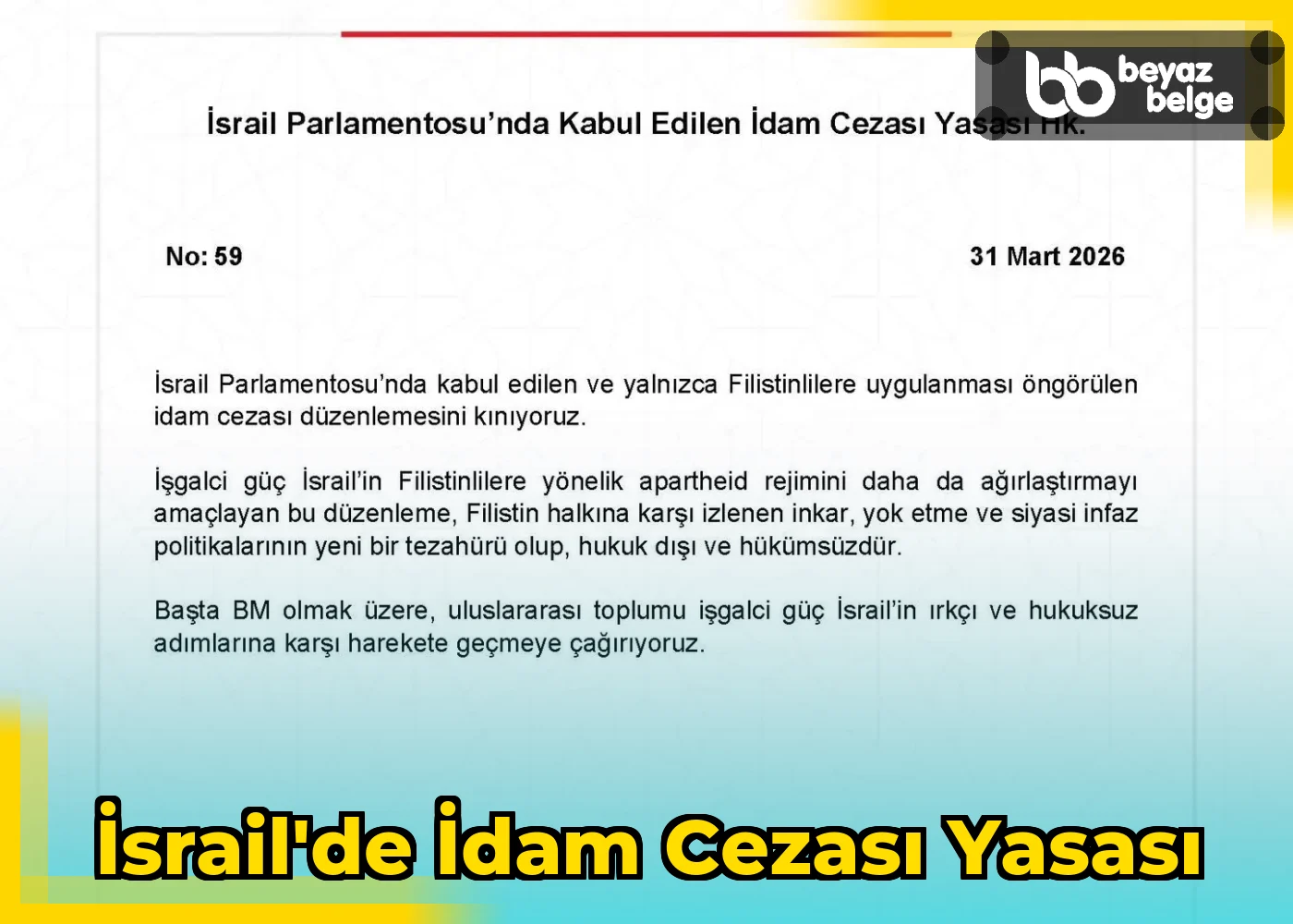 İsrail'de İdam Cezası Yasası