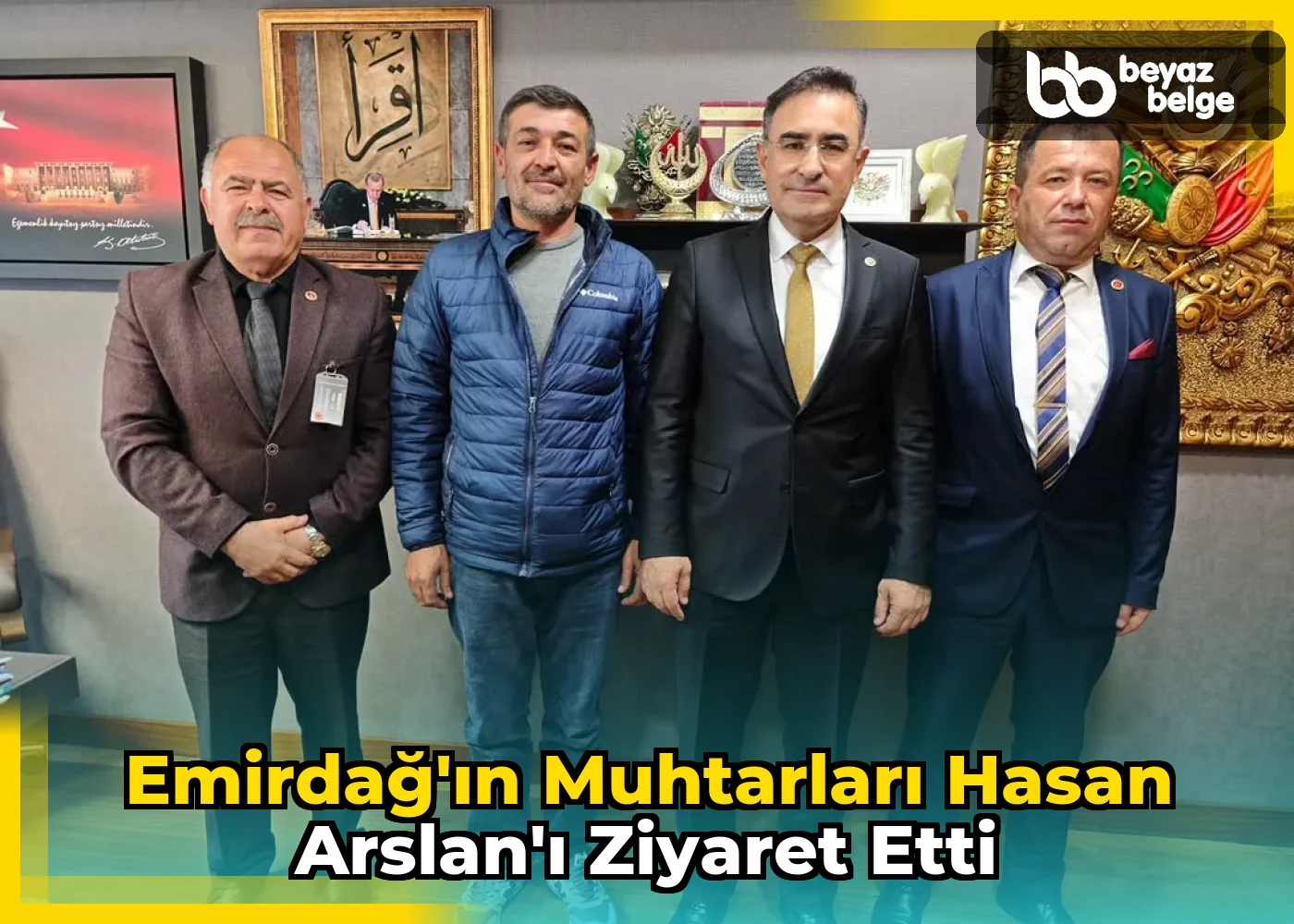 Emirdağ'ın Muhtarları Hasan Arslan'ı Ziyaret Etti