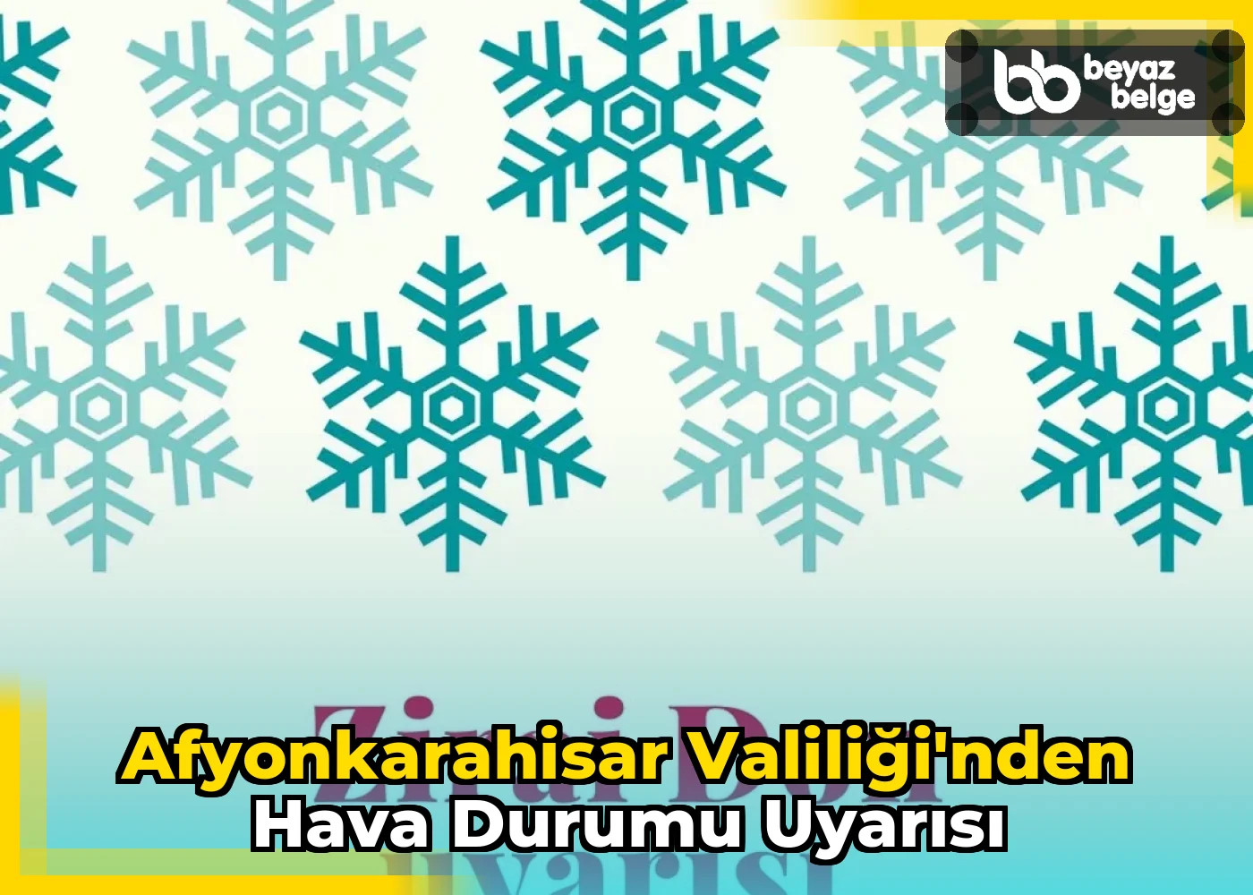 Afyonkarahisar Valiliği'nden Hava Durumu Uyarısı