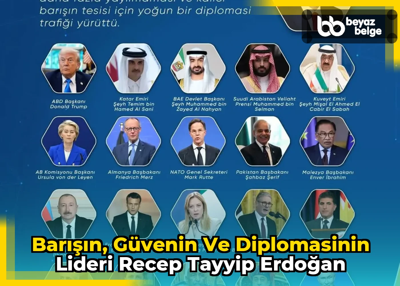 Barışın, Güvenin ve Diplomasinin Lideri Recep Tayyip Erdoğan