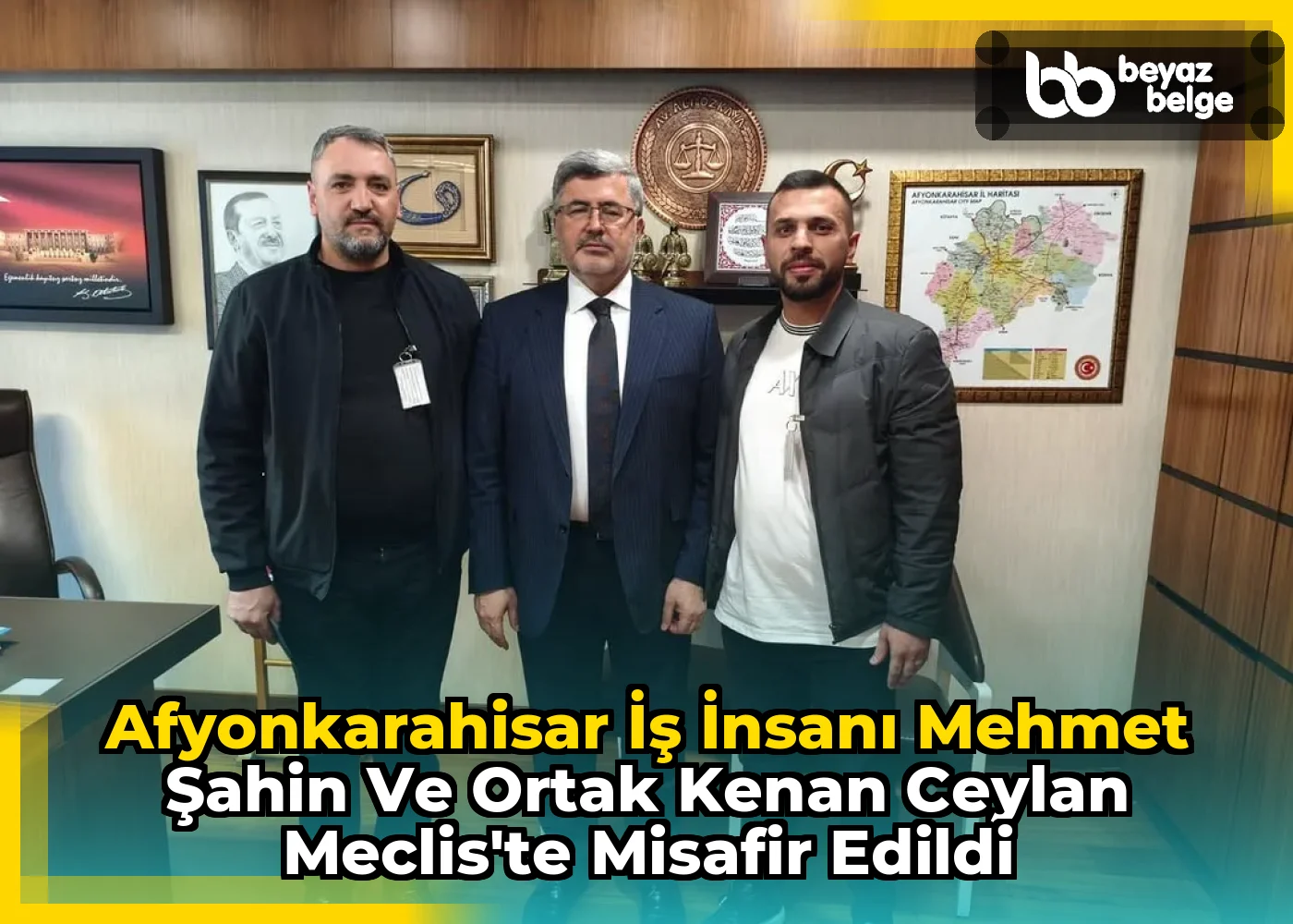 Afyonkarahisar İş İnsanı Mehmet Şahin ve Ortak Kenan Ceylan Meclis'te Misafir Edildi