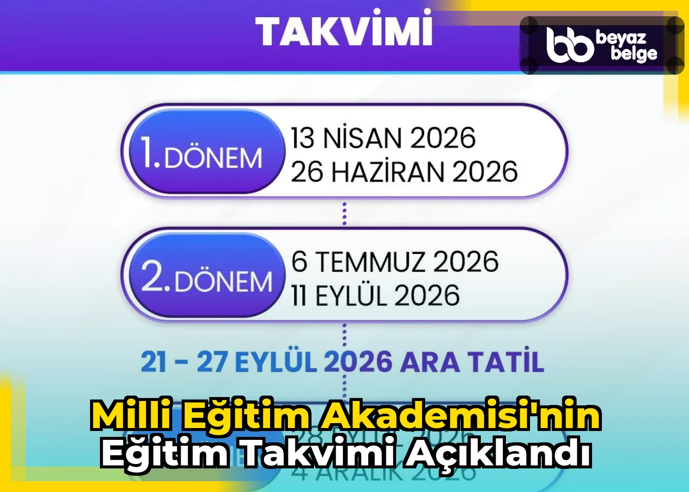 Milli Eğitim Akademisi'nin Eğitim Takvimi Açıklandı