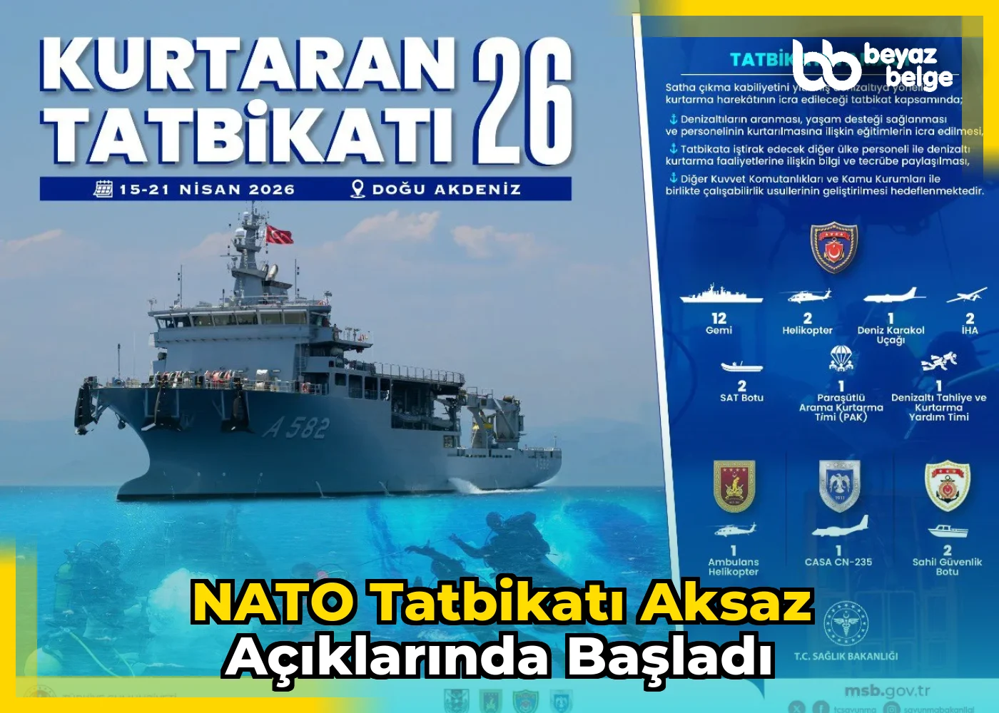 NATO tatbikatı Aksaz açıklarında başladı