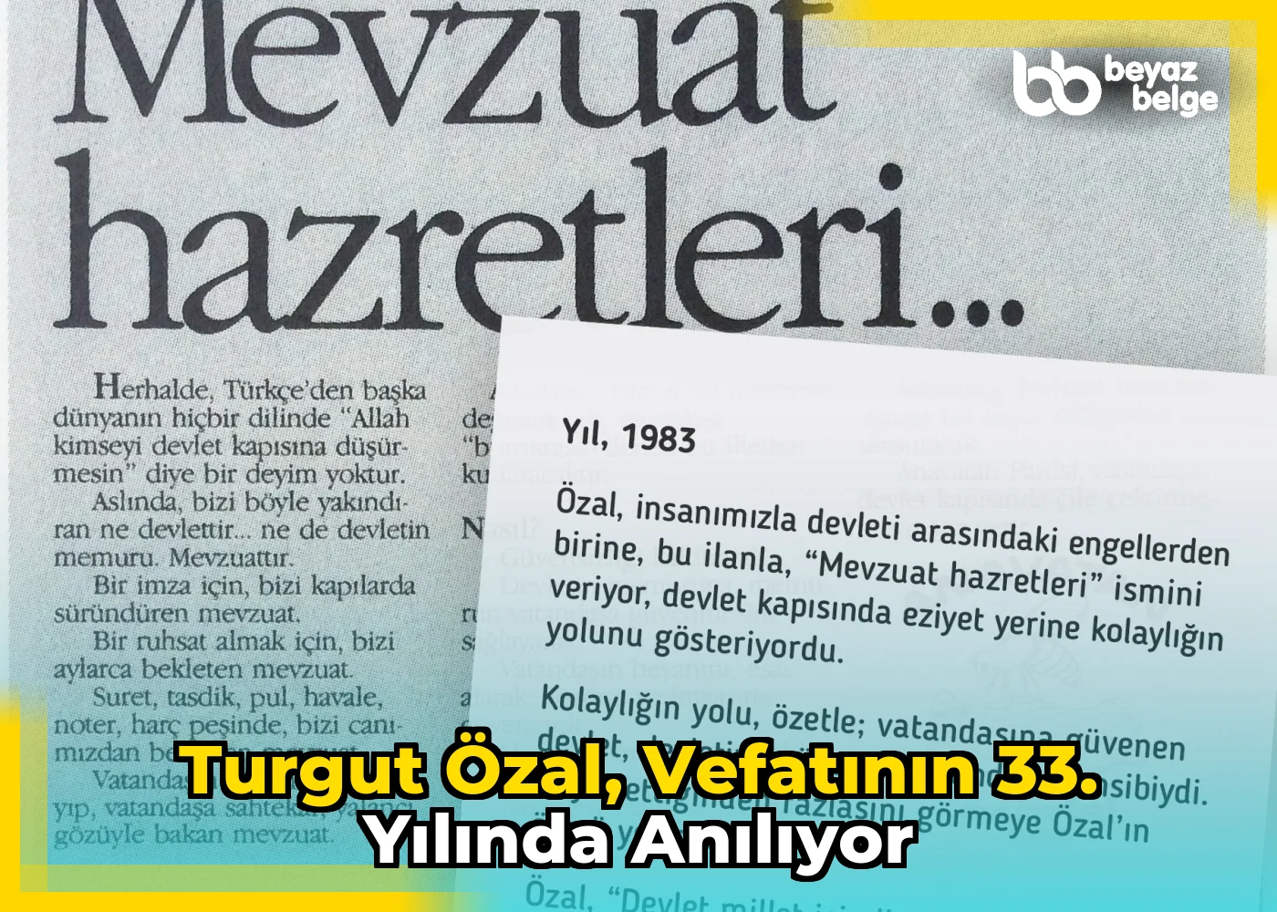 Turgut Özal, Vefatının 33. Yılında Anılıyor