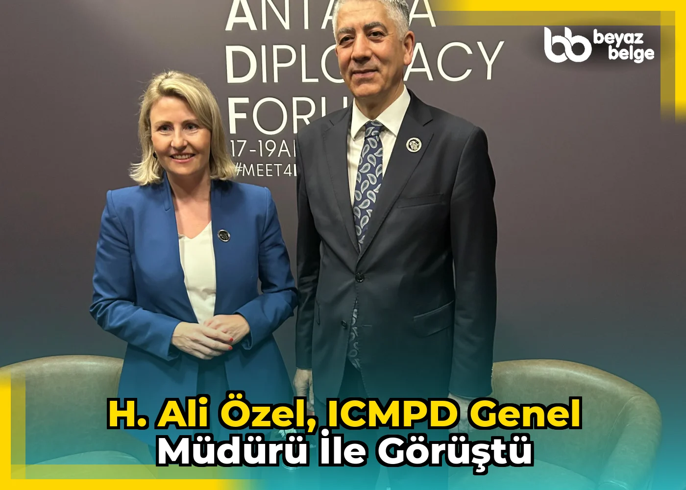 H. Ali Özel, ICMPD Genel Müdürü ile görüştü
