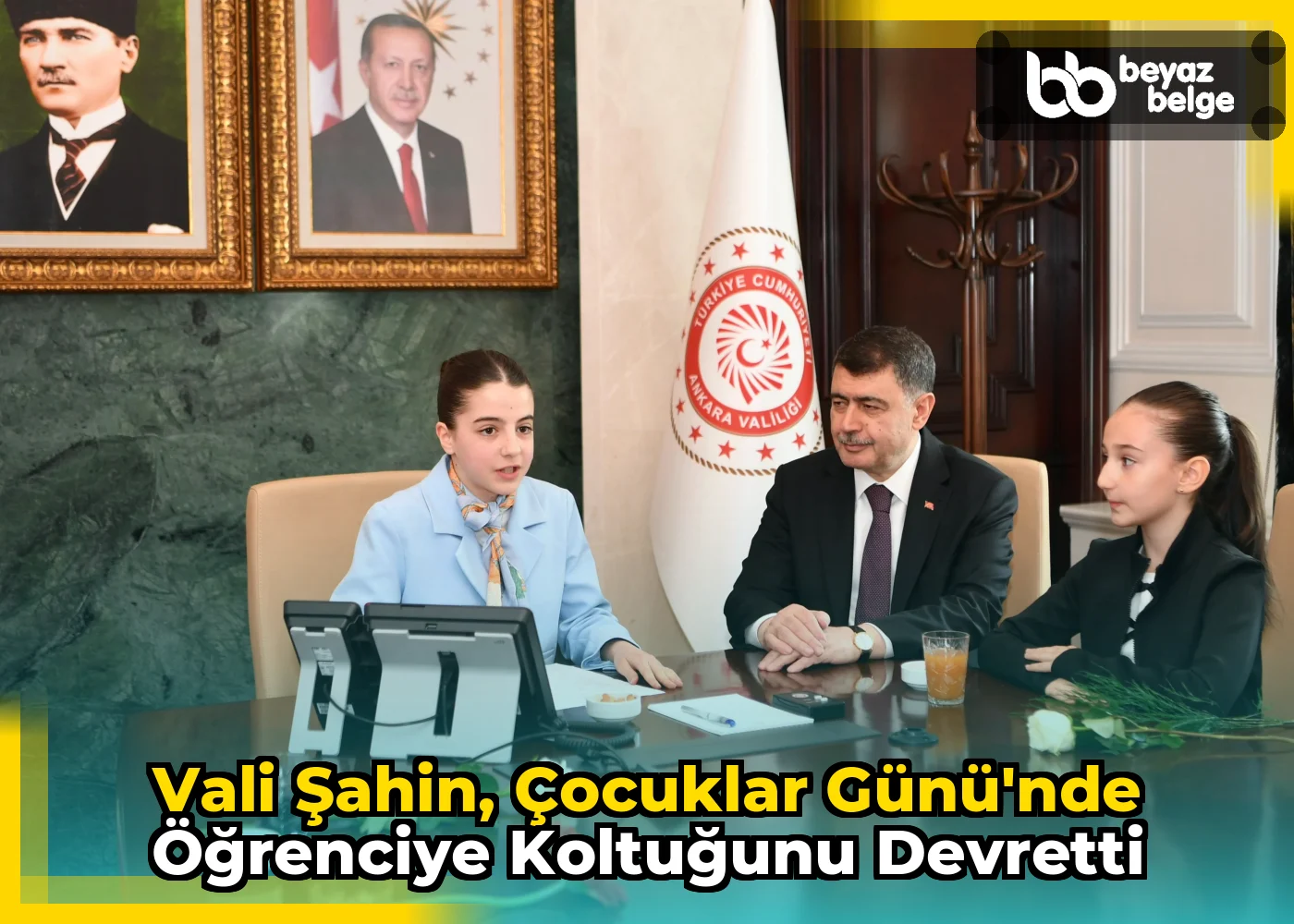 Vali Şahin, Çocuklar Günü'nde Öğrenciye Koltuğunu Devretti