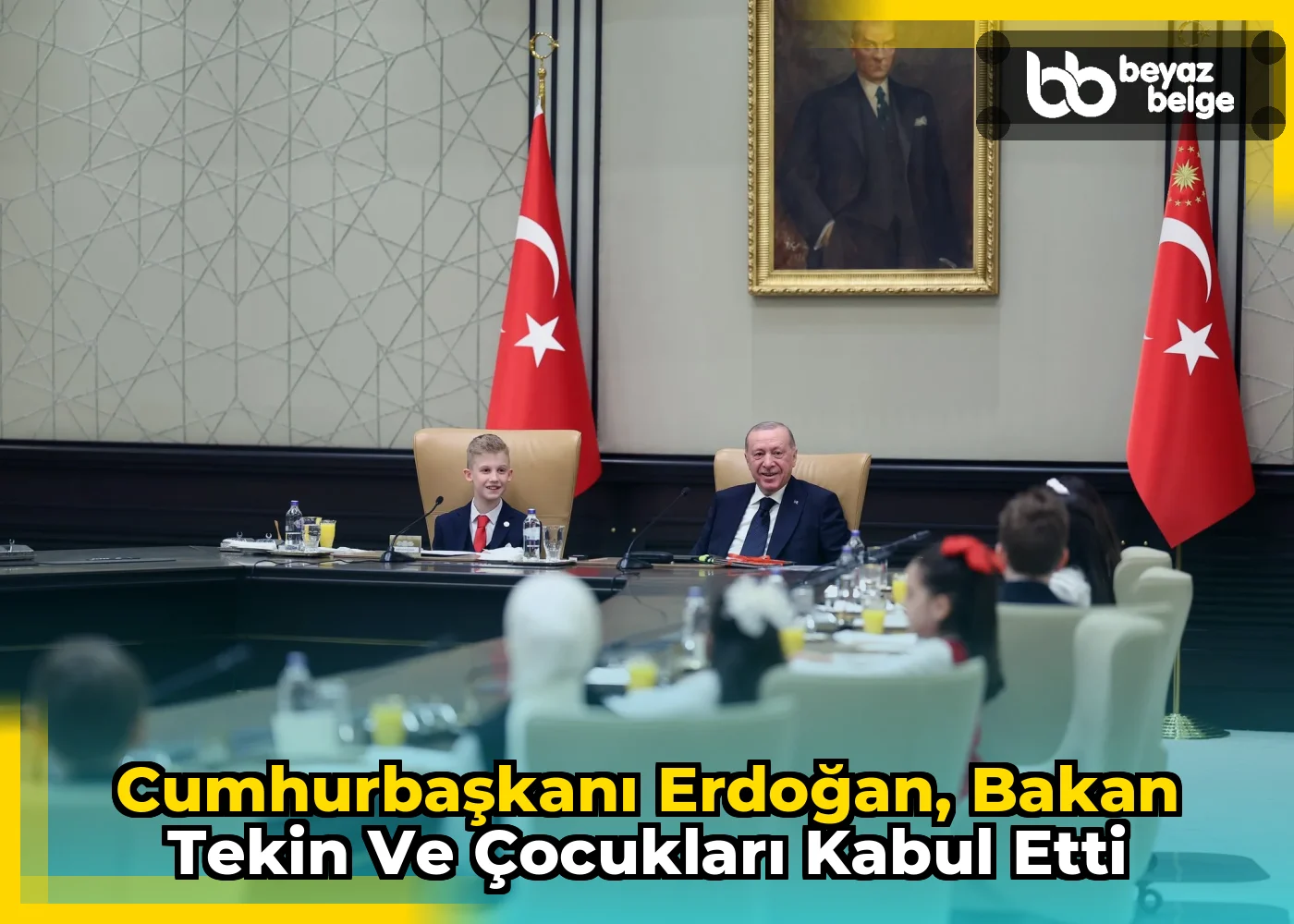 Cumhurbaşkanı Erdoğan, Bakan Tekin ve çocukları kabul etti