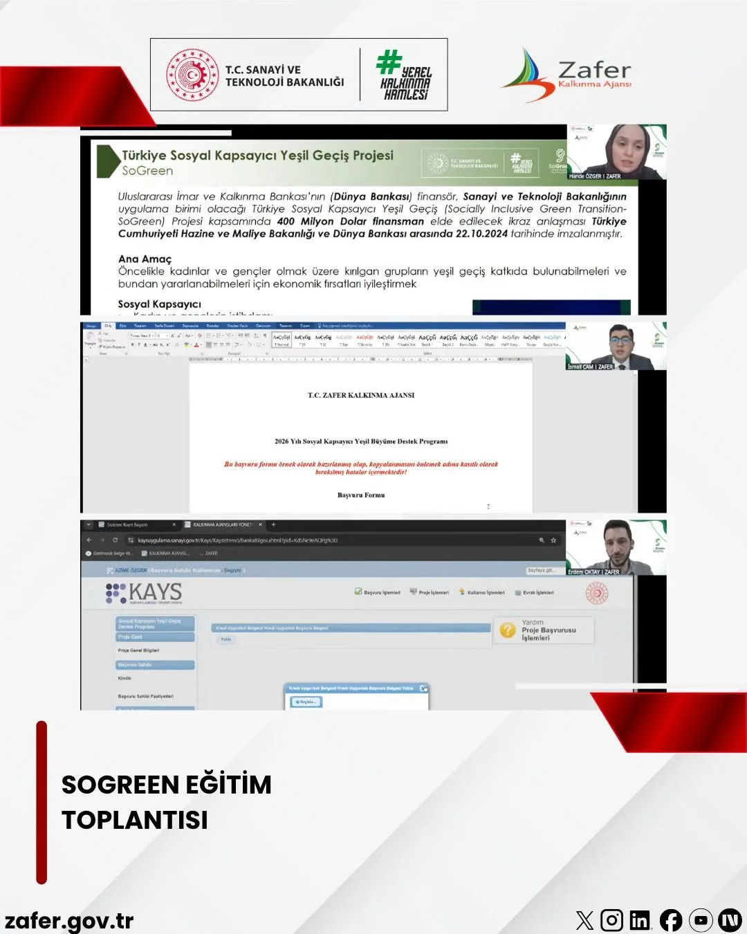 Sosyal Kapsayıcı Yeşil Geçiş Destek Programı Eğitim Toplantısı Gerçekleştirildi