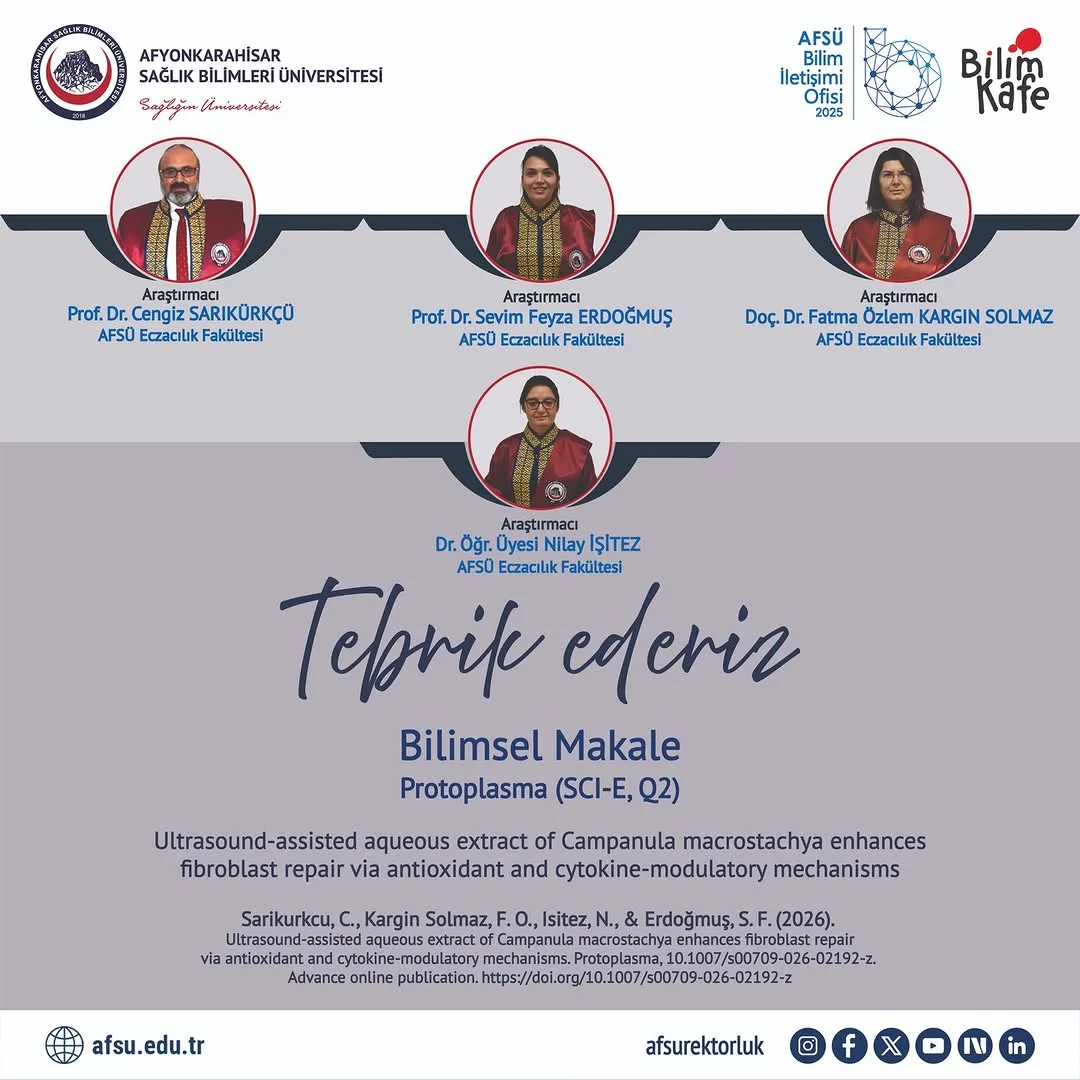 Akademik Başarı: AFSÜ Öğretim Üyesi Bilimsel Makale Yayınladı