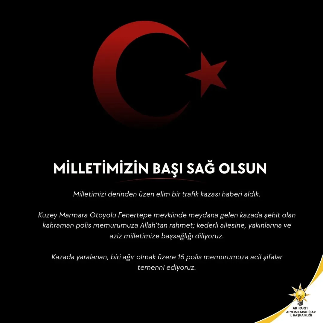 Kuzey Marmara Otoyolu'nda Kahraman Polisimizi Şehit Verdiğimiz Trafik Kazası