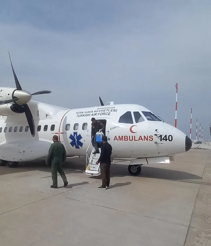 Organ nakli için acil hava ambulansı kullanıldı