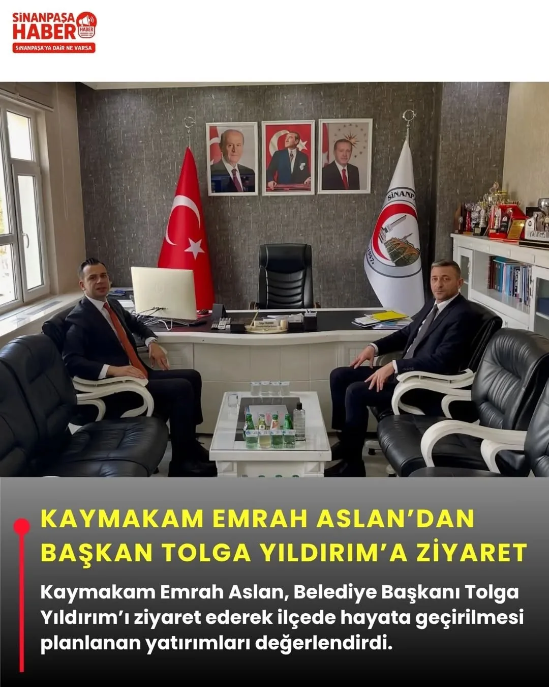 Kaymakam Aslan'dan Başkan Yıldırım'a Ziyaret: İş Birliği Vurgusu