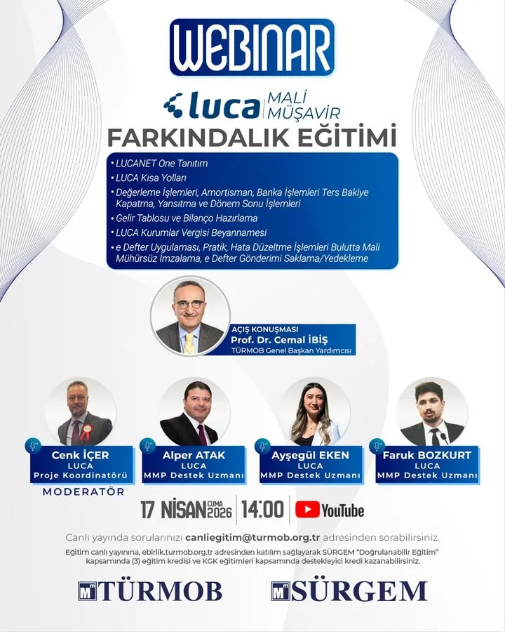 LUCA Mali Müşavir Farkındalık Eğitimi Webinarı Ne Zaman Yapılacak?