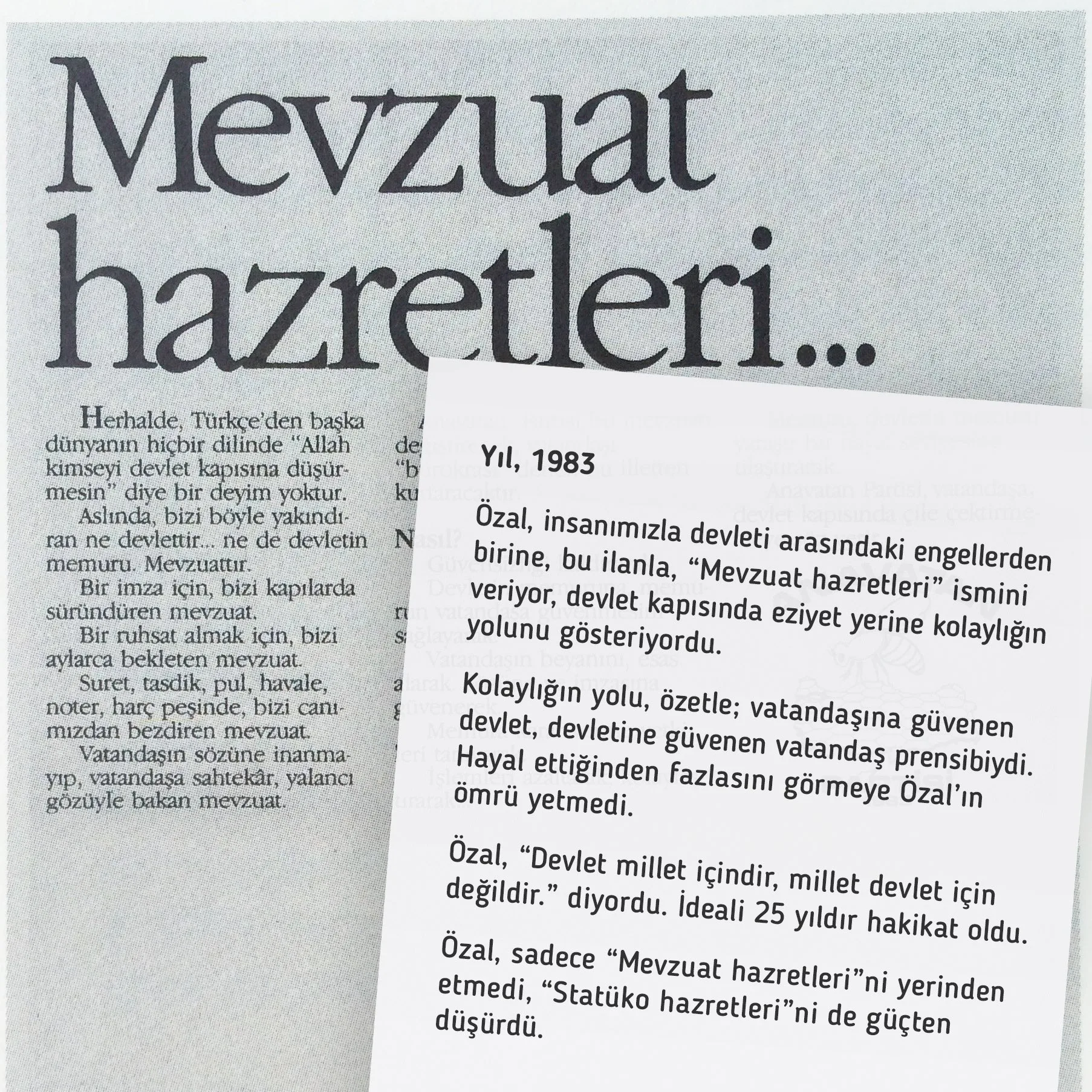 Turgut Özal, Vefatının 33. Yılında Anılıyor