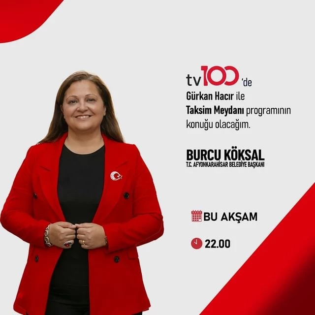 Afyonkarahisar Belediye Başkanı Burcu Köksal TV100 Canlı Yayınında Gündemi Değerlendirecek