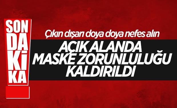 Türkiye genelinde açık alanda maske zorunluluğu kaldırıldı