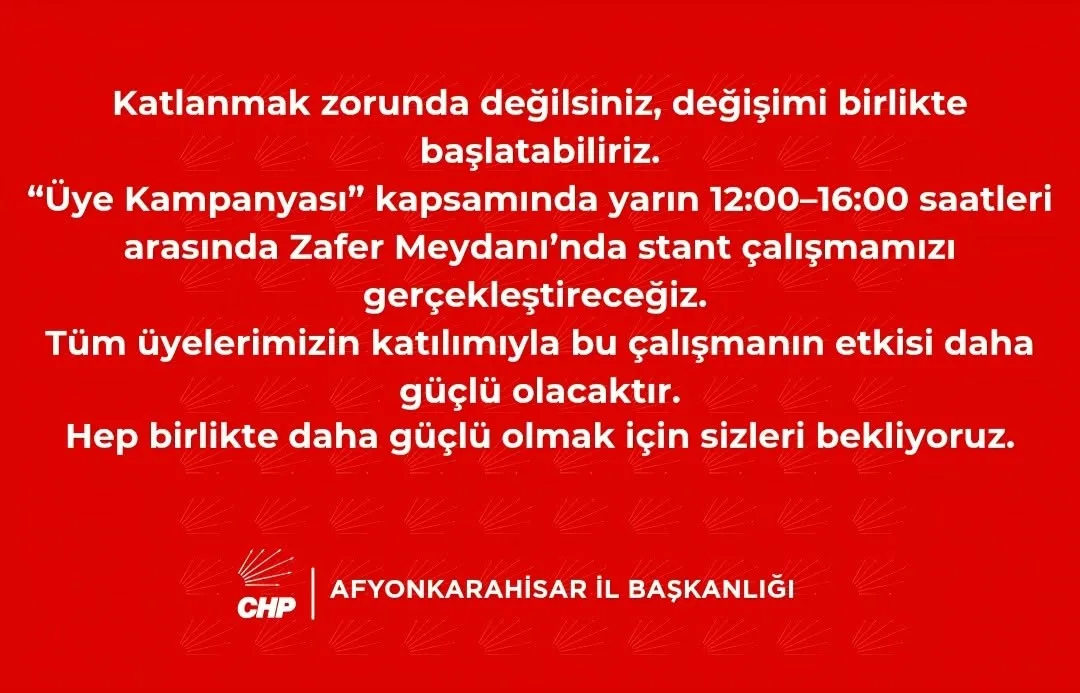 Yoksulluğa, Haksızlığa ve Hukuksuzluğa Karşı Güçlü Değişimin Parçası Olun!