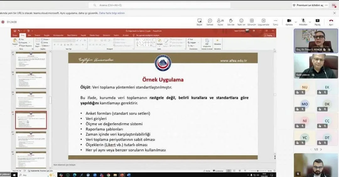 AFSÜ’de Öz Değerlendirme Eğitimi Düzenlendi