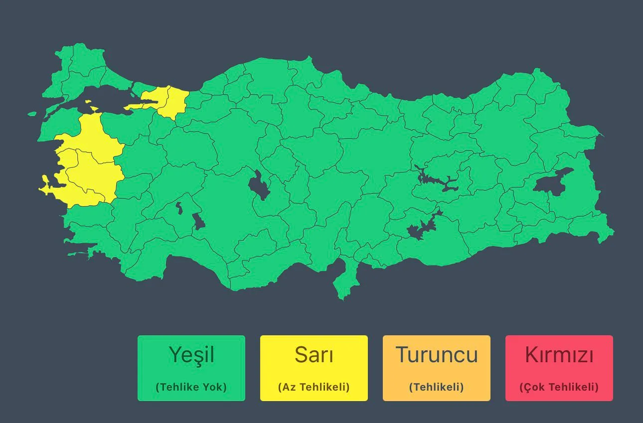 İzmir ve çevresinde yerel sağanak yağış bekleniyor
