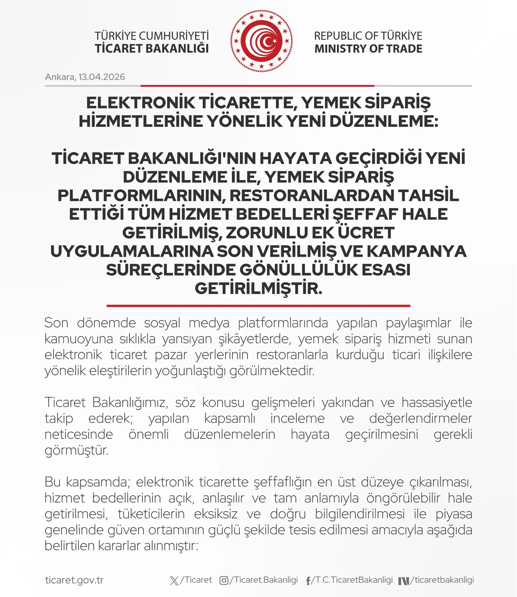 Yeni düzenleme gıda teslimat hizmetlerini etkiliyor