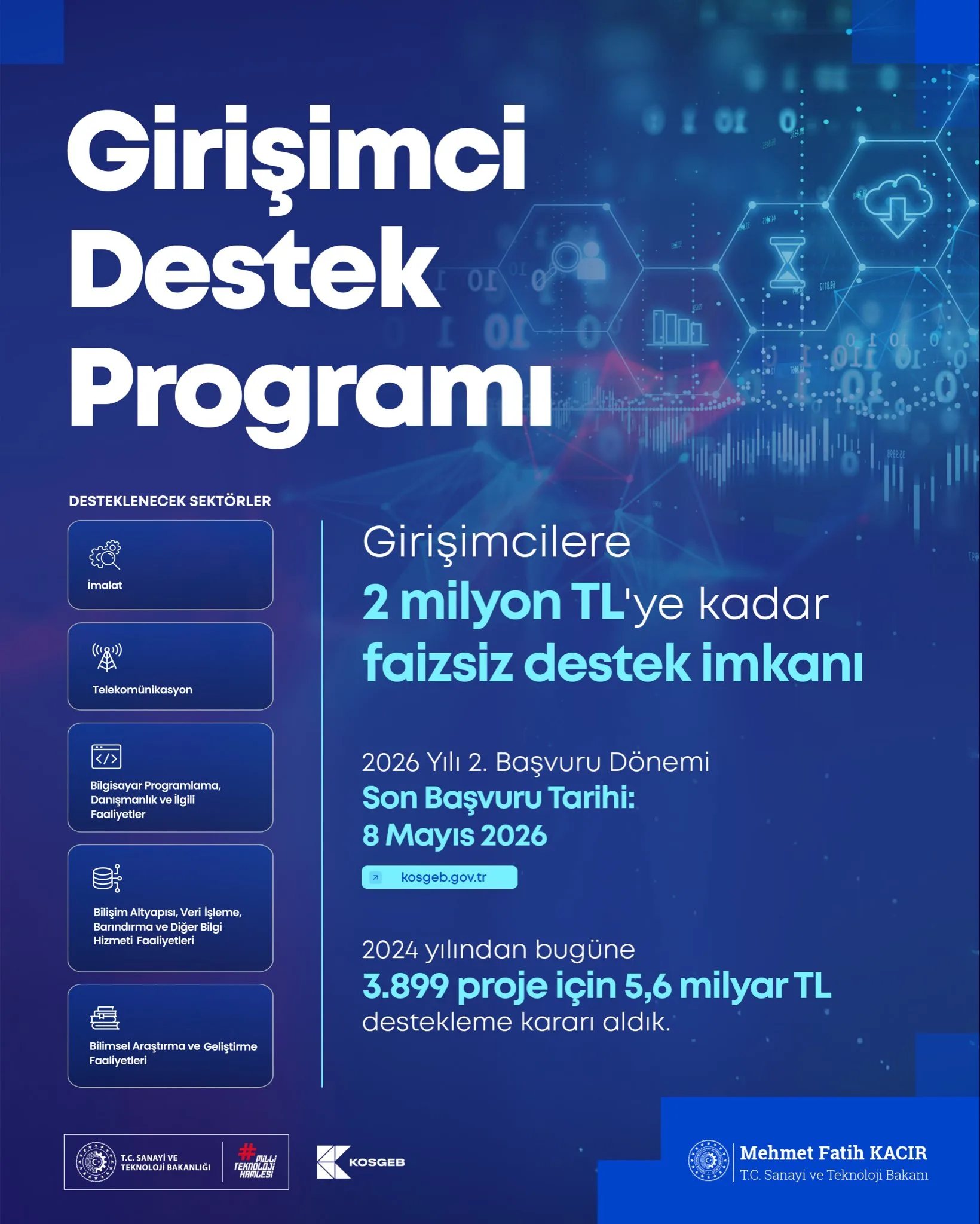 KOSGEB Girişimci Destek Programı 2026 Çağrısını Başlattı