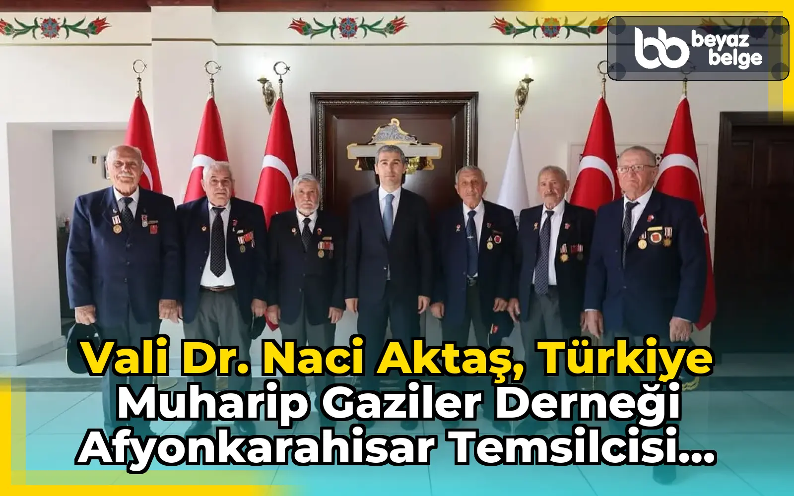 Vali Dr. Naci Aktaş, Türkiye Muharip Gaziler Derneği Afyonkarahisar Temsilcisi ve Gazileri ile Bir Araya Geldi