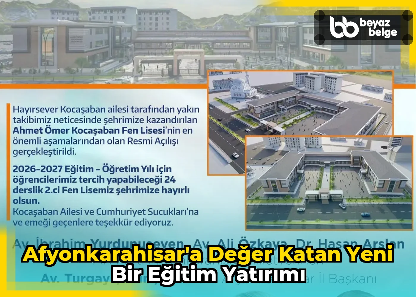 Afyonkarahisar'a Değer Katan Yeni Bir Eğitim Yatırımı