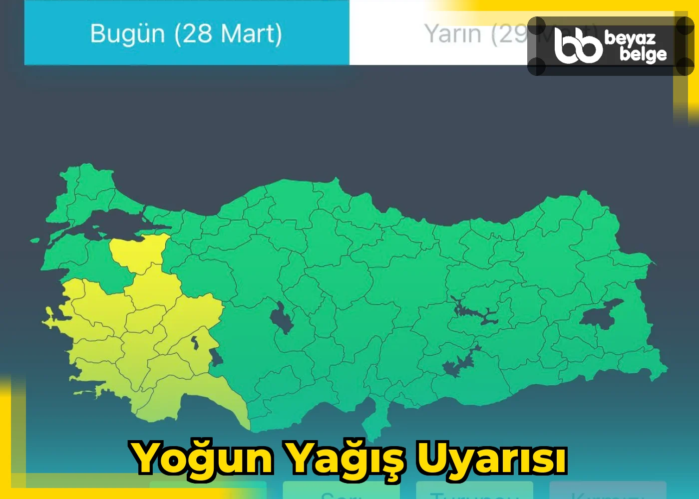 Yoğun Yağış Uyarısı