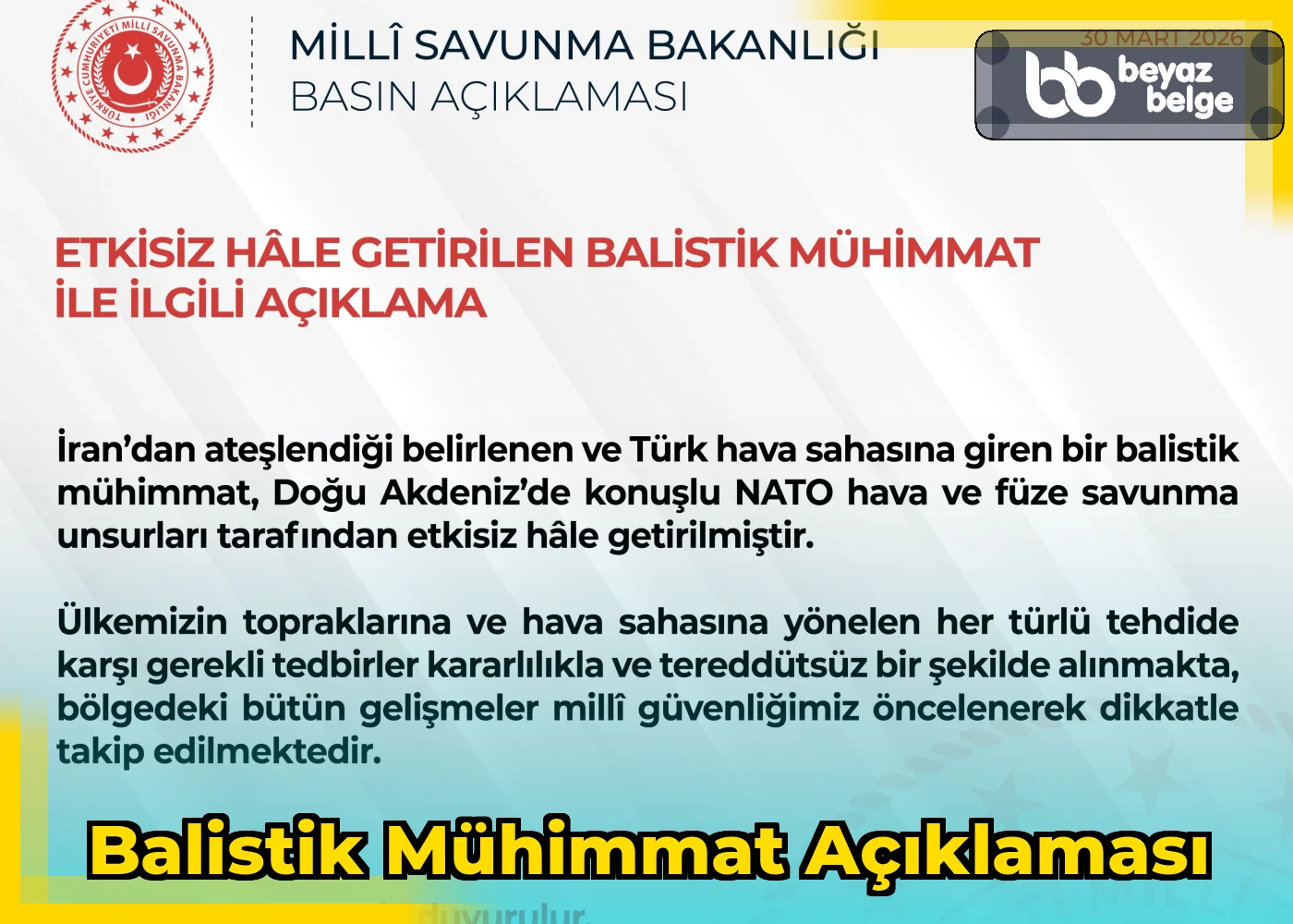 Balistik Mühimmat Açıklaması