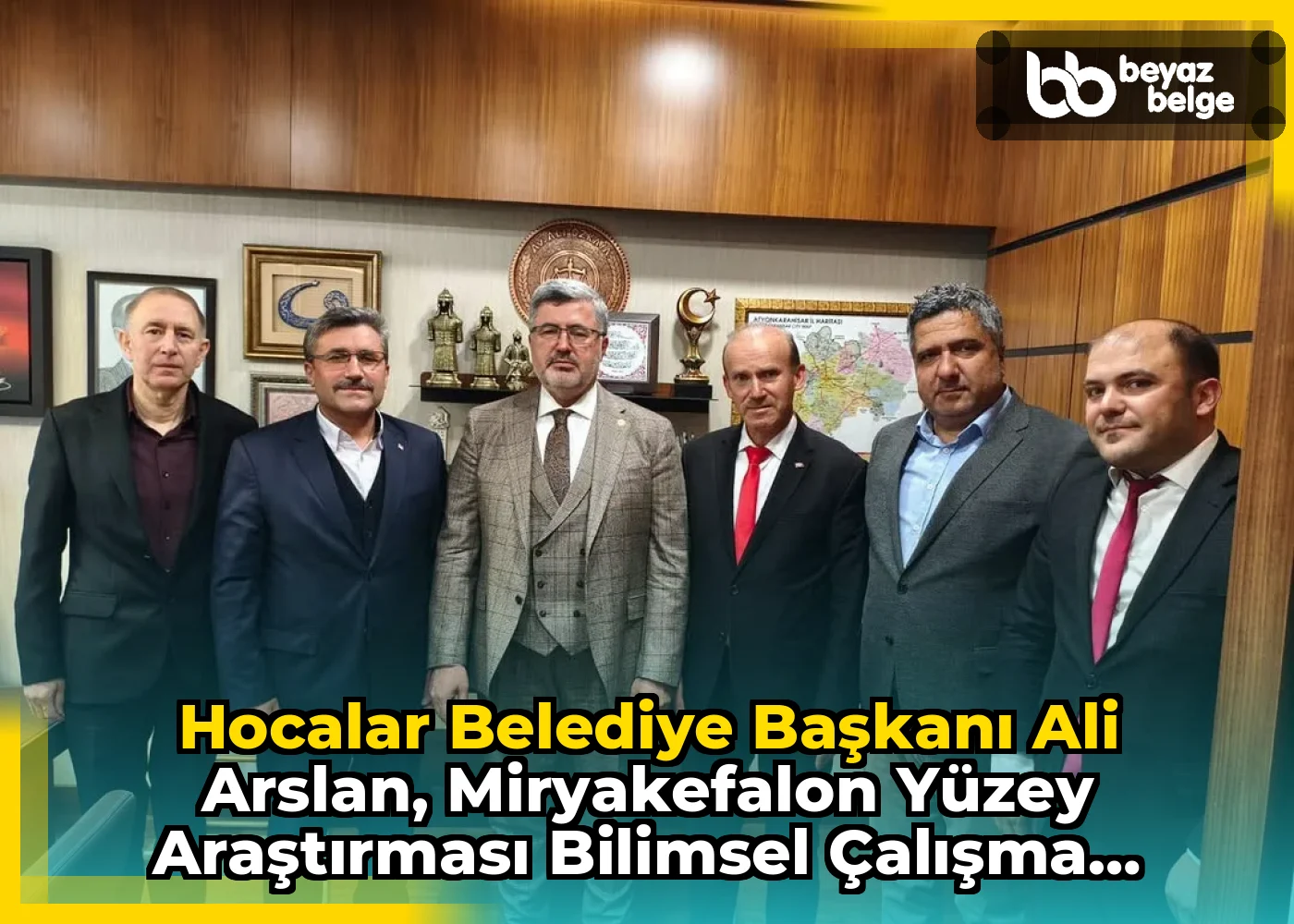 Hocalar Belediye Başkanı Ali Arslan, Miryakefalon Yüzey Araştırması Bilimsel Çalışma Başkanı Prof. Dr. Selim Kaya ve İGM Üyesi İsmail Özkuleli Gazi Meclisinde Misafir Oldu