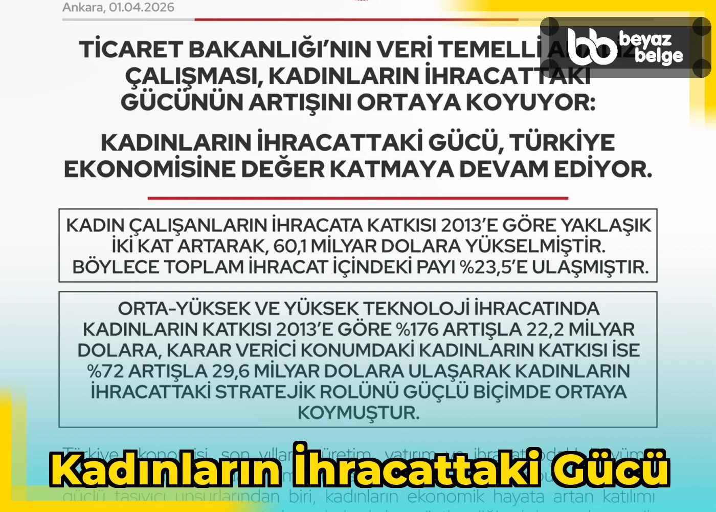 Kadınların İhracattaki Gücü