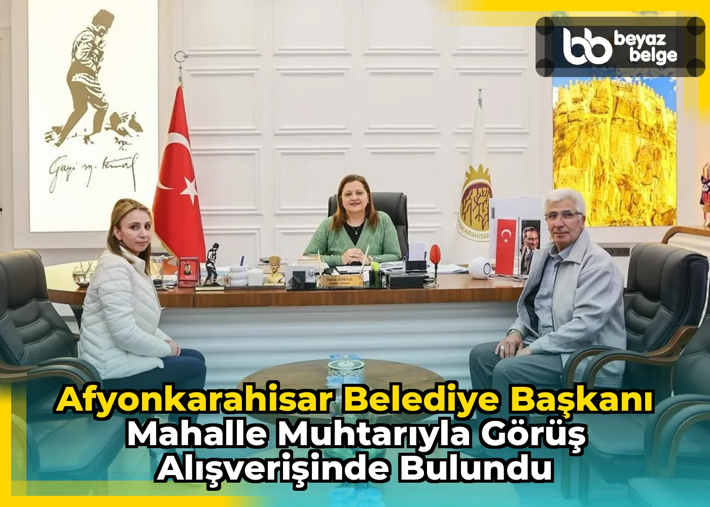 Afyonkarahisar Belediye Başkanı Mahalle Muhtarıyla Görüş Alışverişinde Bulundu