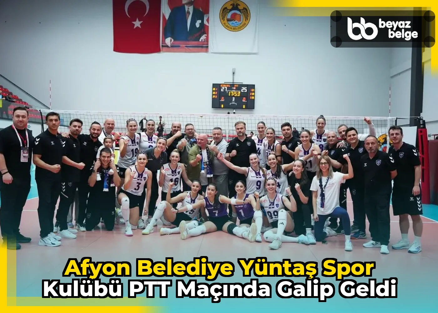 Afyon Belediye Yüntaş Spor Kulübü PTT Maçında Galip Geldi