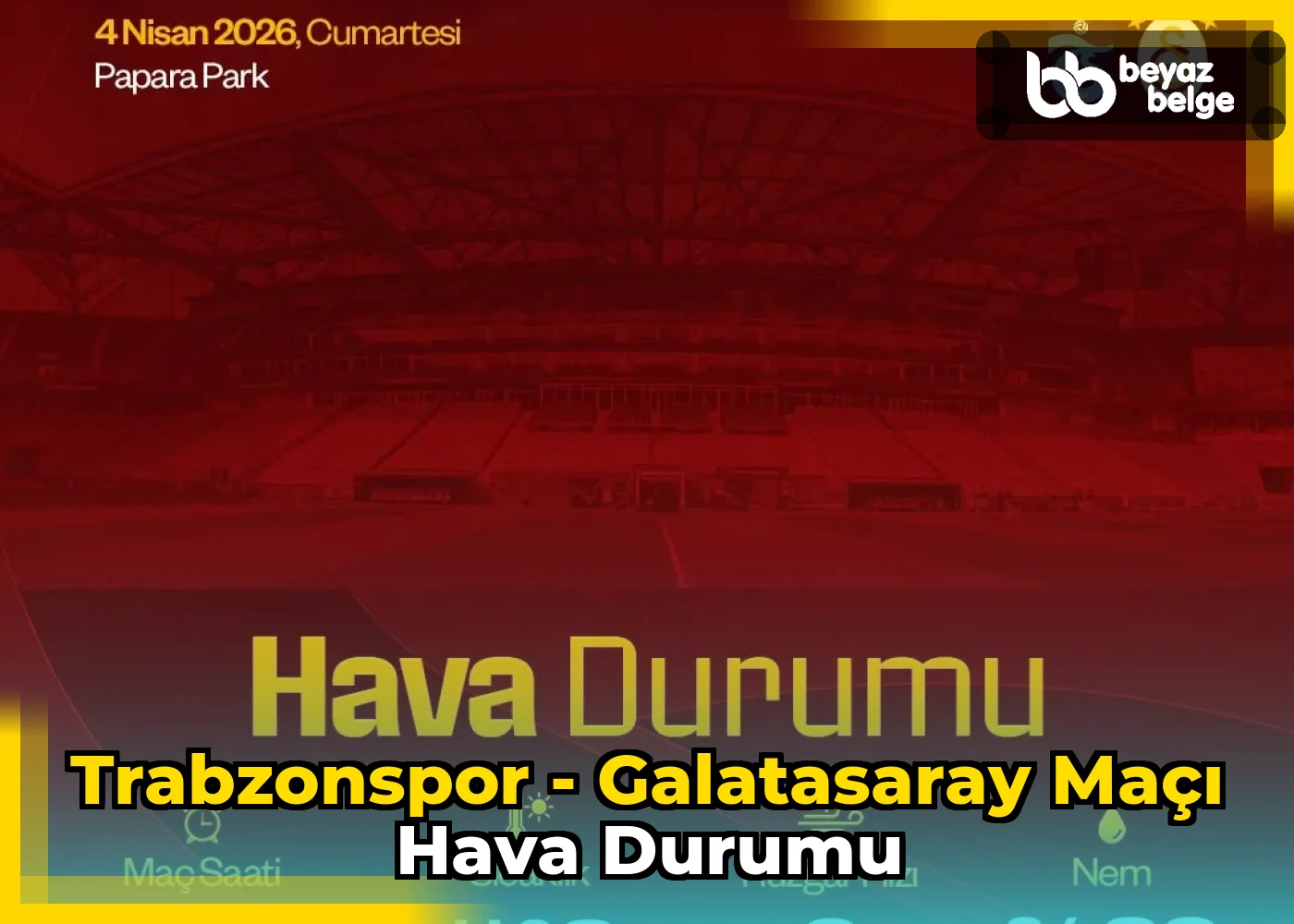 Trabzonspor - Galatasaray Maçı Hava Durumu
