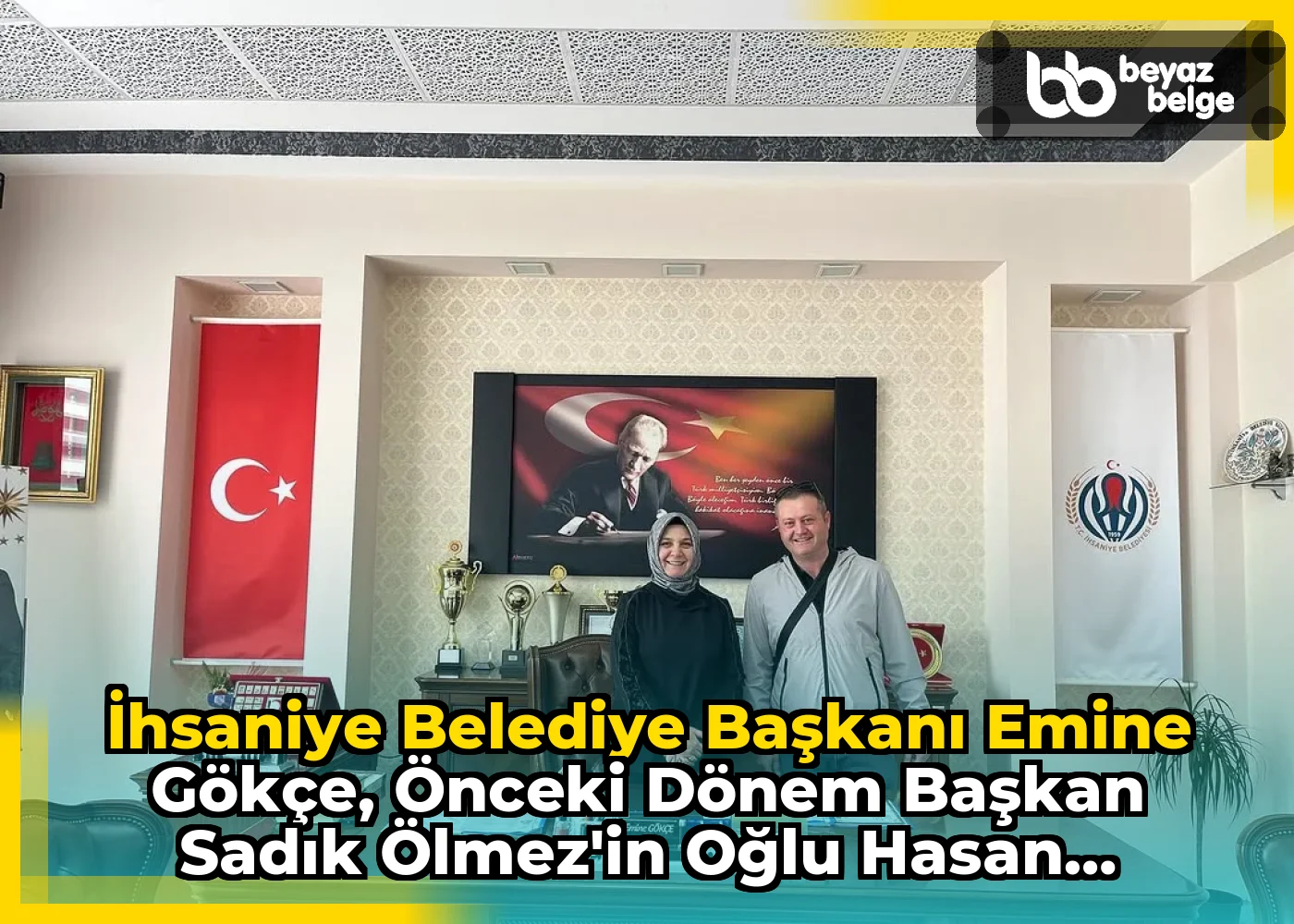 İhsaniye Belediye Başkanı Emine Gökçe, Önceki Dönem Başkan Sadık Ölmez'in Oğlu Hasan Ölmez'i Ziyaret Etti