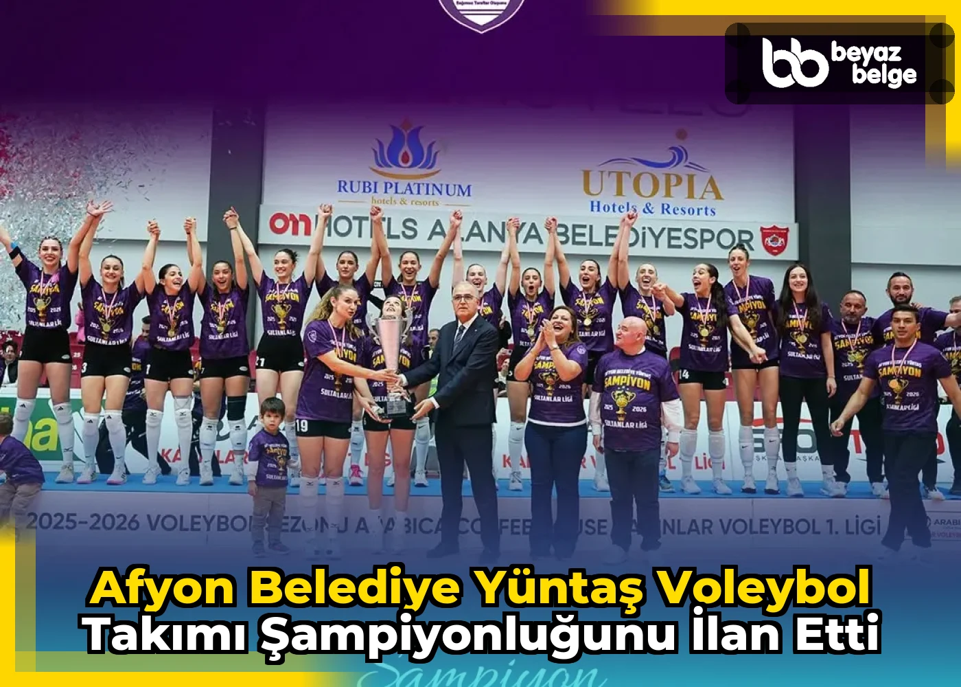 Afyon Belediye Yüntaş Voleybol Takımı Şampiyonluğunu İlan Etti