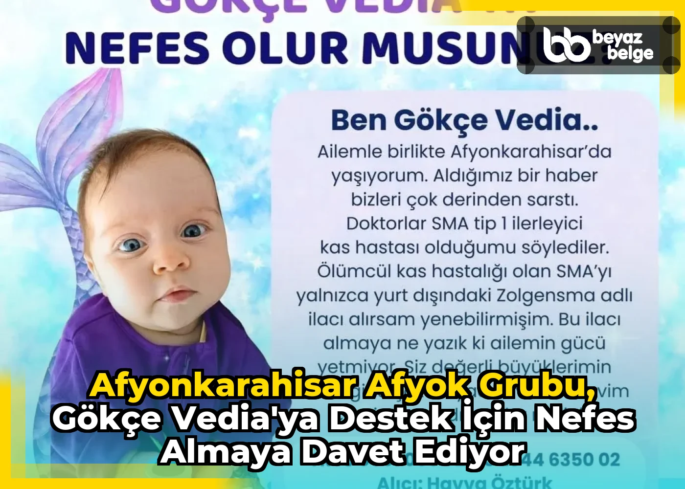 Afyonkarahisar Afyok Grubu, Gökçe Vedia'ya Destek İçin Nefes Almaya Davet Ediyor