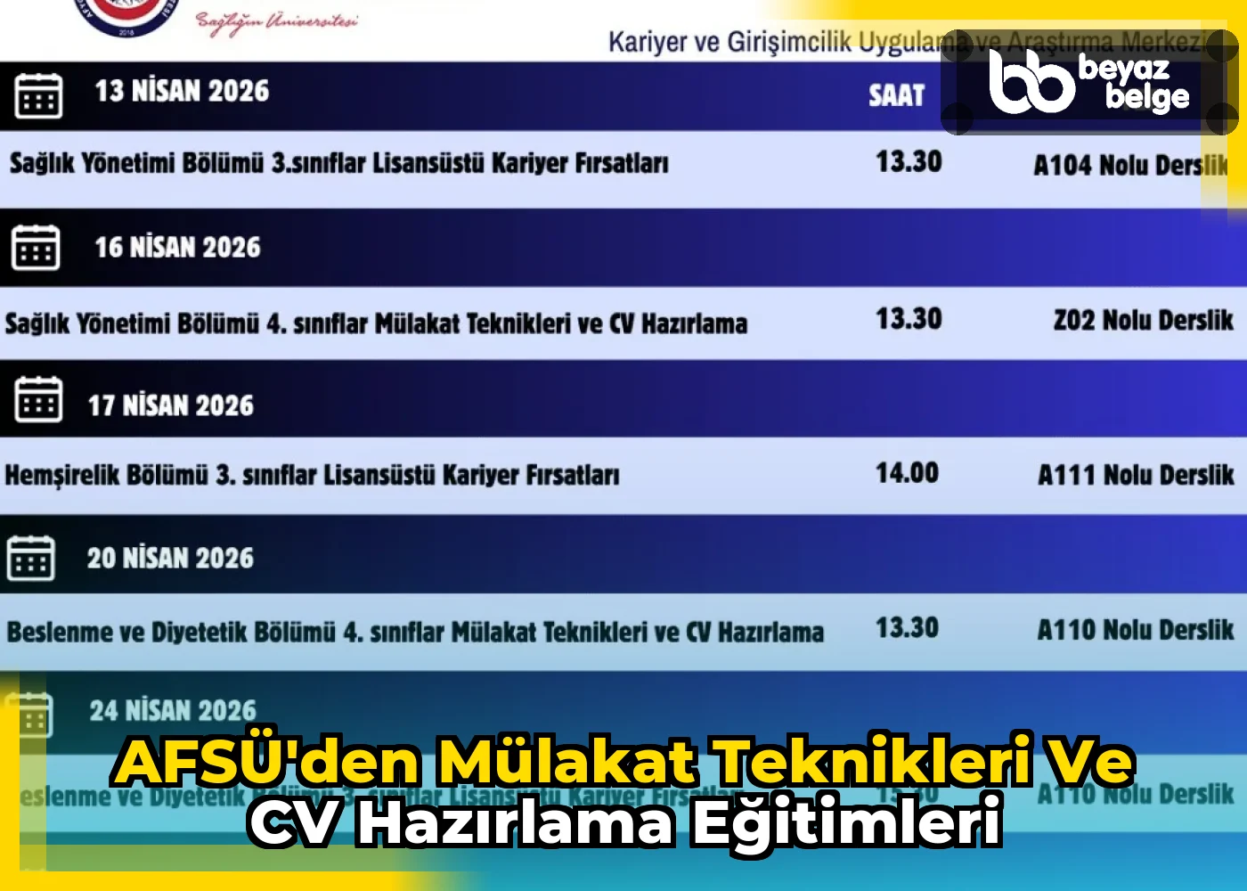 AFSÜ'den Mülakat Teknikleri ve CV Hazırlama Eğitimleri