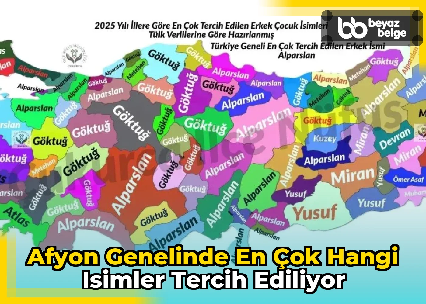 Afyon Genelinde En Çok Hangi Isimler Tercih Ediliyor