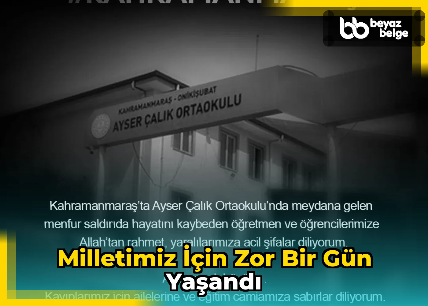 Milletimiz için zor bir gün yaşandı