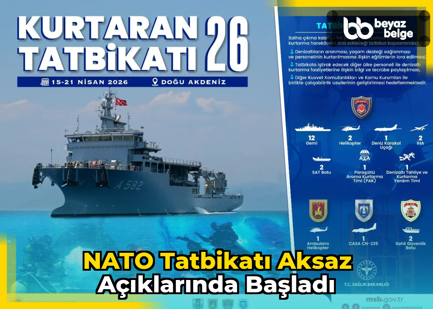 NATO tatbikatı Aksaz açıklarında başladı