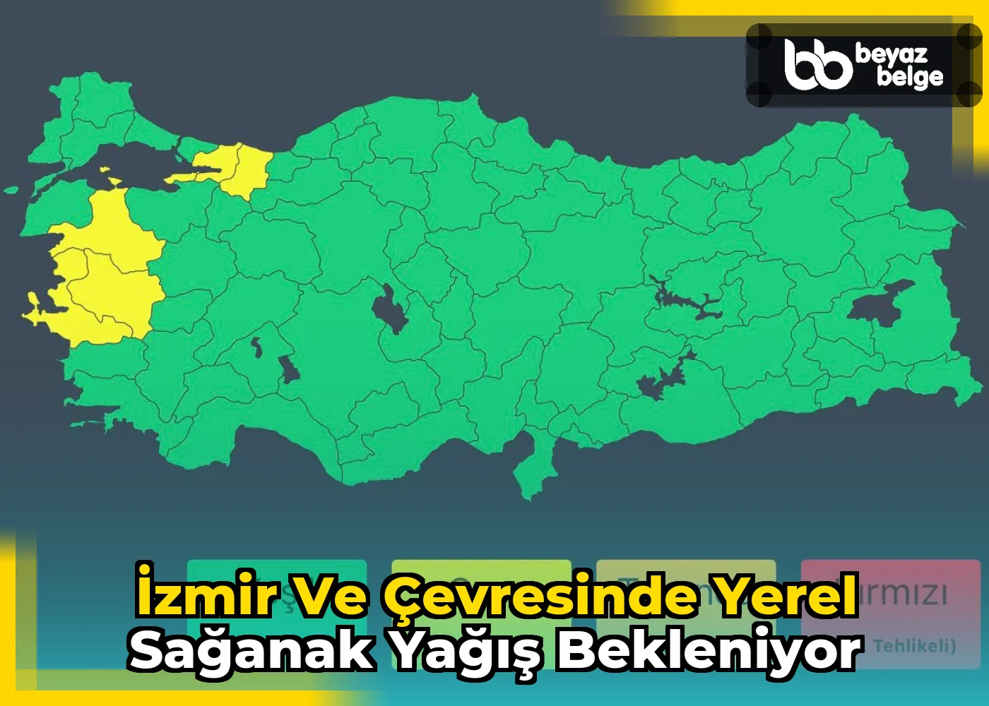 İzmir ve çevresinde yerel sağanak yağış bekleniyor