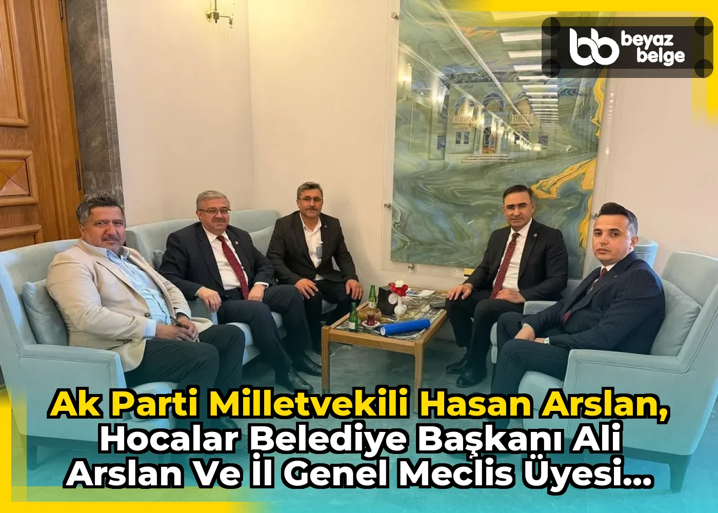 Ak Parti Milletvekili Hasan Arslan, Hocalar Belediye Başkanı Ali Arslan ve İl Genel Meclis Üyesi İsmail Özkuleli'yi TBMM'de Misafir Etti