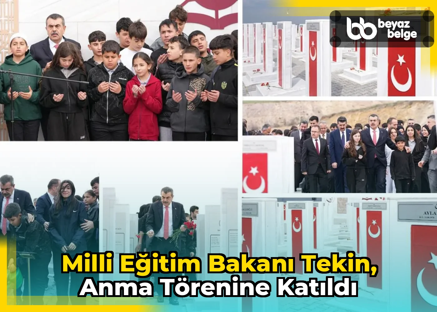 Milli Eğitim Bakanı Tekin, Anma Törenine Katıldı