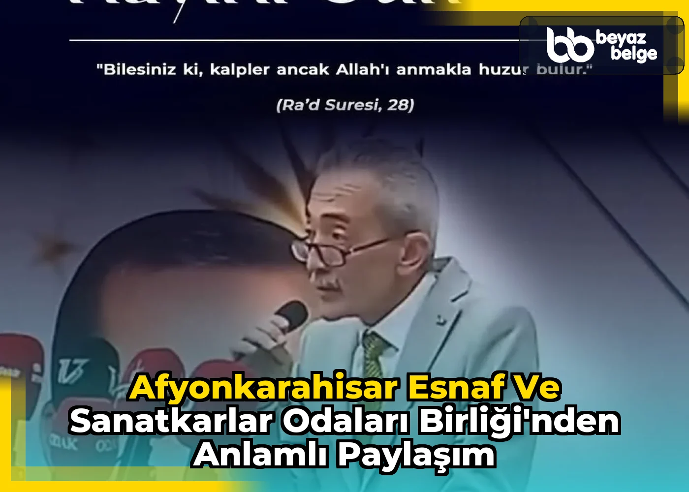 Afyonkarahisar Esnaf Ve Sanatkarlar Odaları Birliği'nden Anlamlı Paylaşım