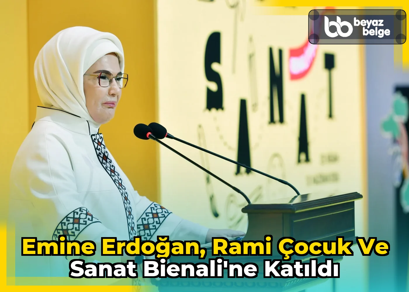 Emine Erdoğan, Rami Çocuk ve Sanat Bienali'ne katıldı